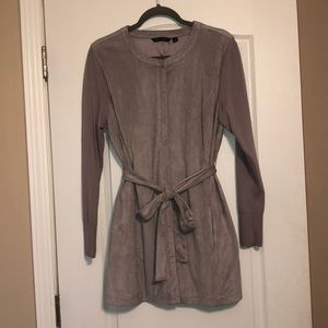 Grey Suede Jacket/ Cardigan